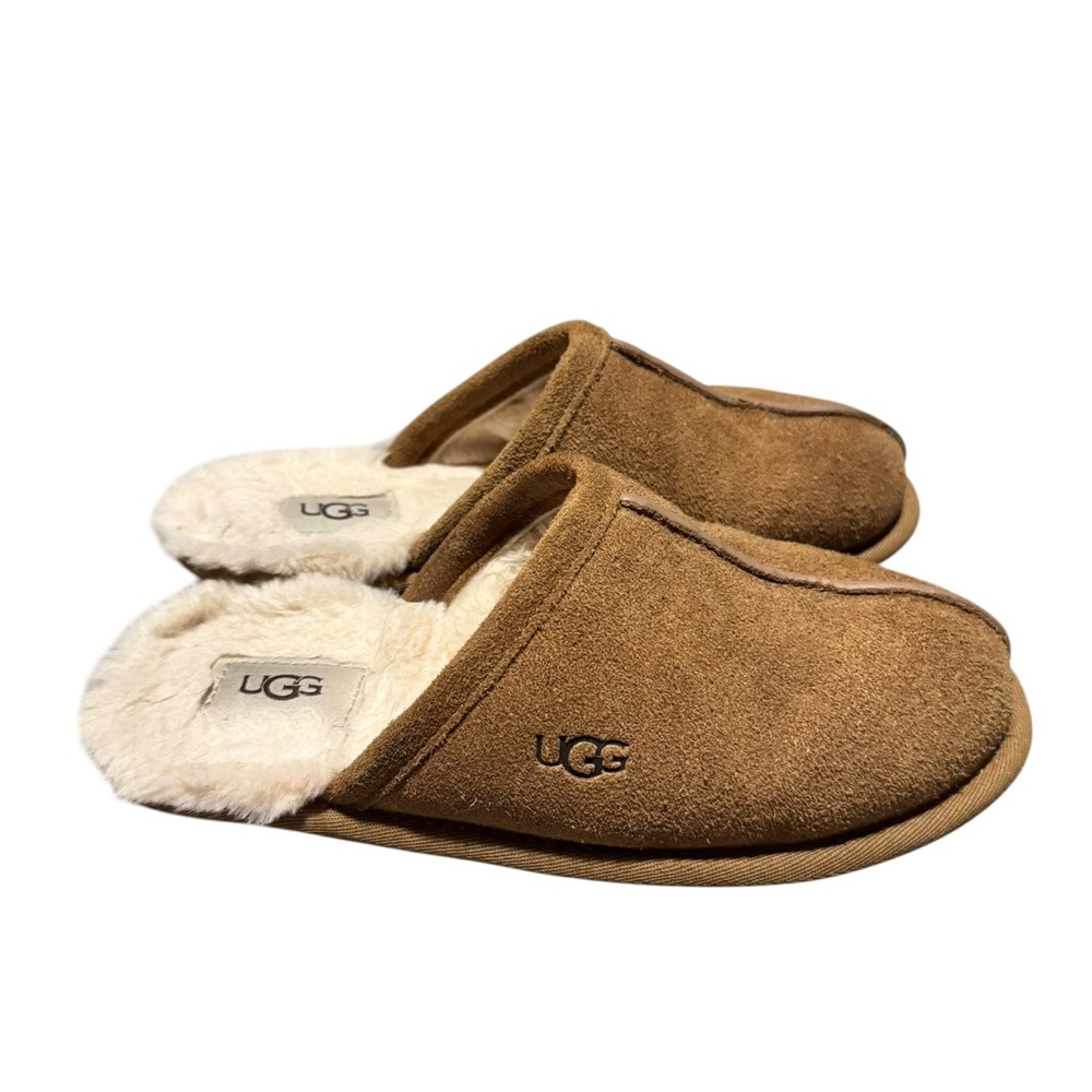 UGG Scuff Slipper Sheepskin Slide Tan Loungewear Casual Shoe Women's Size 7 - Picture 4 of 6